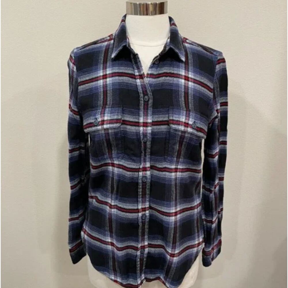 American Eagle Ahh-mazingly Soft Flannel Shirt Women’s Medium Blue Plaid